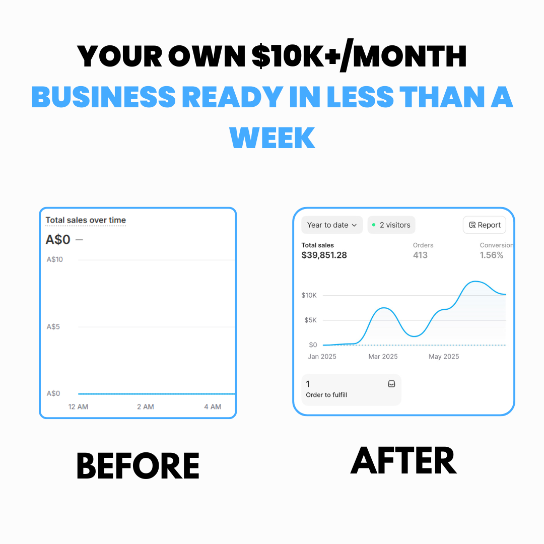 Custom Shopify Business - Scale To Your First $10K+ Month!
